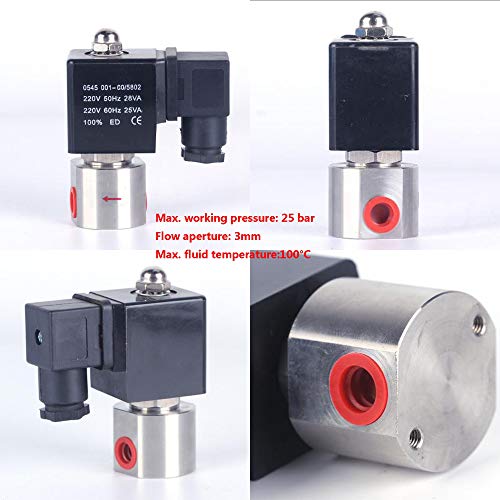 Electroválvula eléctrica, Normalmente cerrado de alta presión de gas de la válvula solenoide, de acero inoxidable resistente a la corrosión, metanol quemador válvulas especiales para dispensador de ag