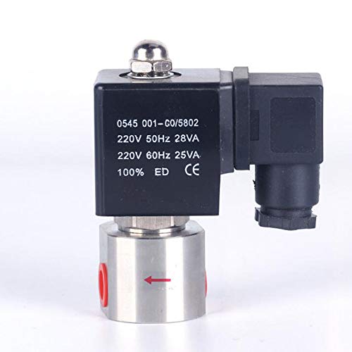 Electroválvula eléctrica, Normalmente cerrado de alta presión de gas de la válvula solenoide, de acero inoxidable resistente a la corrosión, metanol quemador válvulas especiales para dispensador de ag