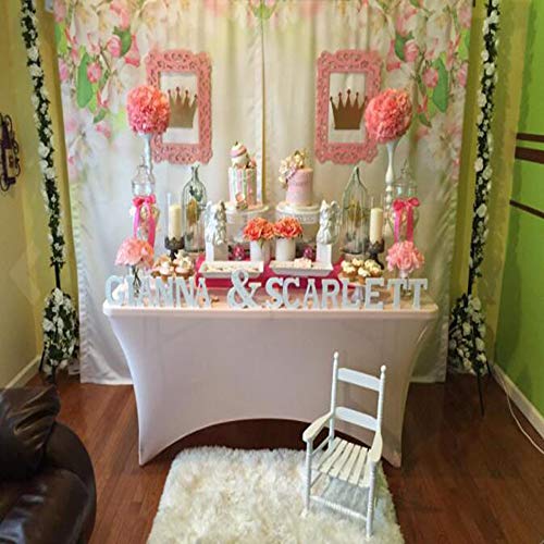 ELEOPTION - Mantel rectangular elástico para mesa DJ: fundas de mesa ajustadas, mesa de fiesta, manteles, mesa de boda, mesa de rectangular, mesa de cocina, mesas plegables, Blanco, 4 Ft (122x76x76CM)