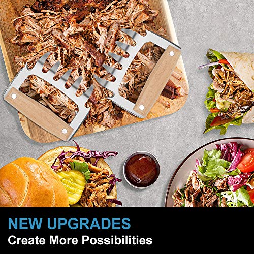 Eletorot Griffe Carne para Barbacoa, 2 pinzas Meat Claws multifunción 5 en 1 para cerdo tirado carne tenedores, beef o chicken separadores de carne, utensilio de cocina para carne