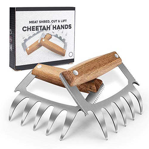 Eletorot Griffe Carne para Barbacoa, 2 pinzas Meat Claws multifunción 5 en 1 para cerdo tirado carne tenedores, beef o chicken separadores de carne, utensilio de cocina para carne