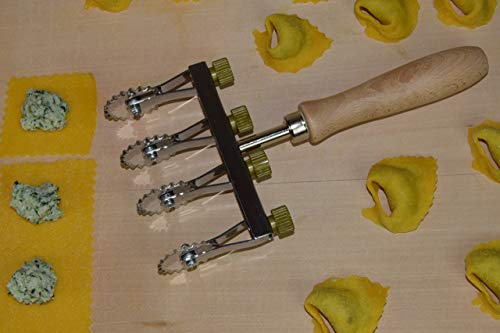 ELETTRO CENTER Talla Pasta Ajustable 4 Cuchillas Inoxidable Dentada Cod. 990170