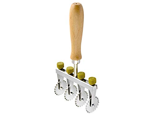 ELETTRO CENTER Talla Pasta Ajustable 4 Cuchillas Inoxidable Dentada Cod. 990170