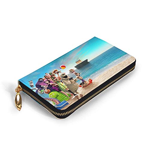 Elf Hostel Wallet RFID Bloqueo Cartera de Cuero Genuino Cremallera Alrededor Portatarjetas Organizador Embrague