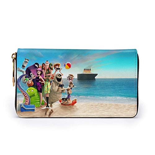 Elf Hostel Wallet RFID Bloqueo Cartera de Cuero Genuino Cremallera Alrededor Portatarjetas Organizador Embrague