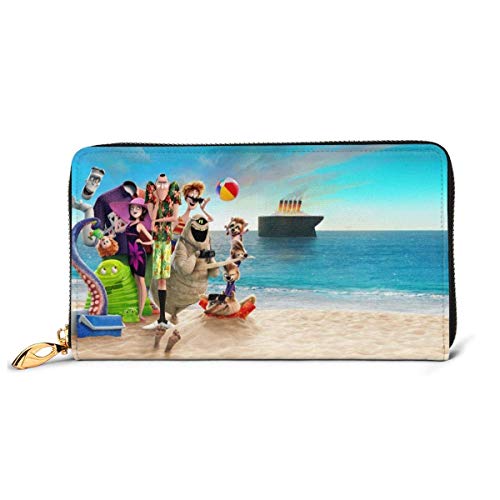 Elf Hostel Wallet RFID Bloqueo Cartera de Cuero Genuino Cremallera Alrededor Portatarjetas Organizador Embrague