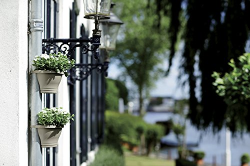 Elho Corsica Drainpipe Clicker Maceta con Tubo de desagüe, White, 24 cm