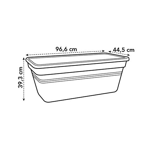 Elho Green Basics Garden XXL Jardinera, 100 litros, mild terra, 100 cm