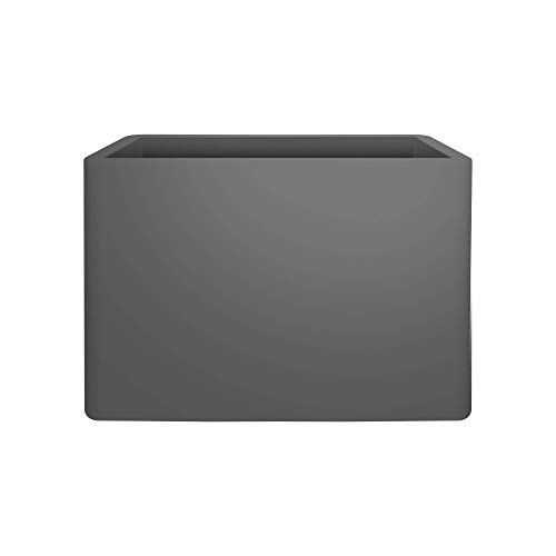 Elho Pure Soft Brick Divider Macetero con Ruedas, Anthracite, 78x29x58 cm