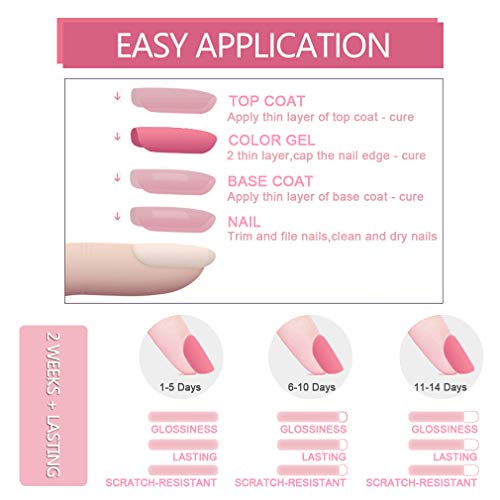 Elite99 Esmalte Semipermanente UV LED 12pcs Kit Uñas de Gel Pintauñas Esmalte de Uñas Soakoff Manicura Color de Macarrón - Gift set 015