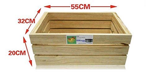 EM Home 1 Piezas Caja de Almacenamiento,Caja de Madera Fruta，También Puede Vender 4 Juegos, tamaño: