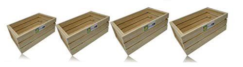 EM Home 1 Piezas Caja de Almacenamiento,Caja de Madera Fruta，También Puede Vender 4 Juegos, tamaño: