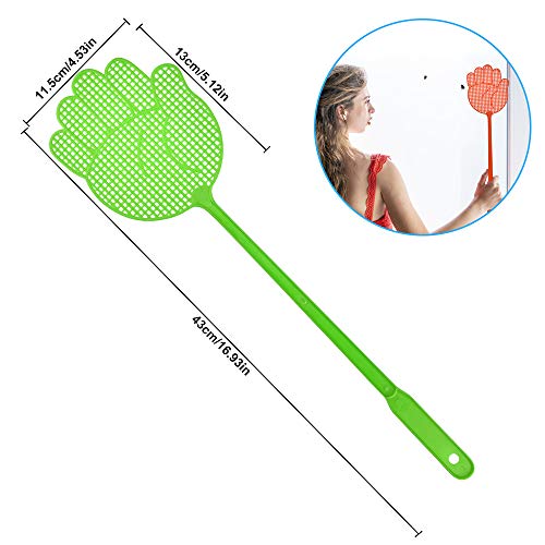 EMAGEREN 15 Pcs Matamoscas Plástico Manual de Plagas,Raqueta Mata Moscas,Ayudante de Cocina