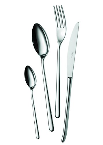 Eme Posaterie Venice - Cubertería de acero inoxidable 18/10, para 6 personas, 24 piezas