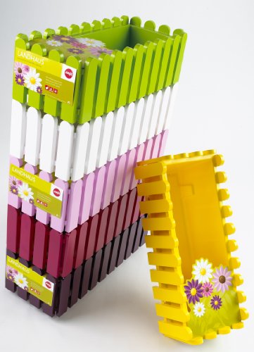 Emsa 956101200 Landhaus - Jardinera (100 cm), color blanco