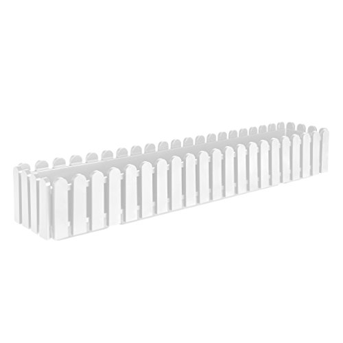 Emsa 956101200 Landhaus - Jardinera (100 cm), color blanco