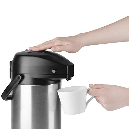 Emsa President Dispensador De Café, Acero Inoxidable, Plateado/Negro, 2 L, 1 Unidad