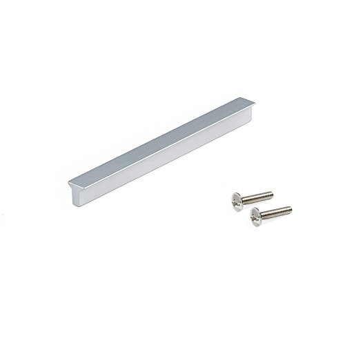 Emuca 9165862 Tirador para mueble, CC128mm, Aluminio, Anodizado mate, Lote de 25