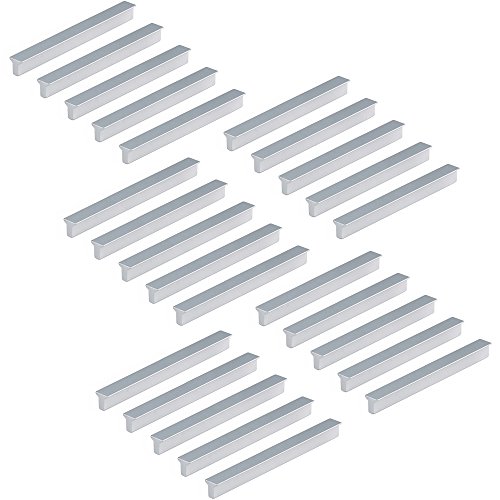 Emuca 9165862 Tirador para mueble, CC128mm, Aluminio, Anodizado mate, Lote de 25
