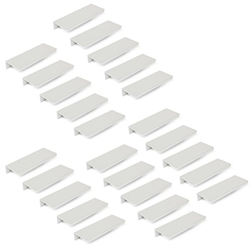 Emuca 9166062 Tirador para mueble, 45mm, Aluminio, Anodizado mate, Lote de 25