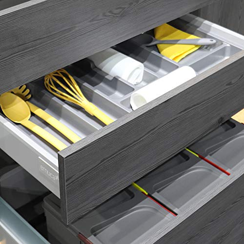 EMUCA - Cubertero Recortable para cajón, Bandeja para Cubiertos cajón Ancho módulo 90cm