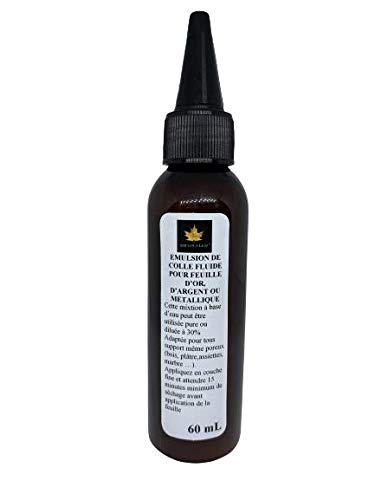 EMULSION de pegamento fluido, 60 ml, para hoja de oro, de plata, metálico