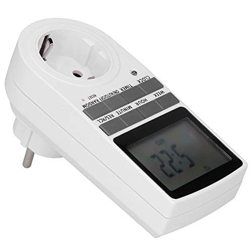 Enchufe de temporizador, temporizador de salida digital de alta precisión de 10 A, programable para electrodomésticos de cocina, ventilador de lámpara, cargadores de teléfono(#1)