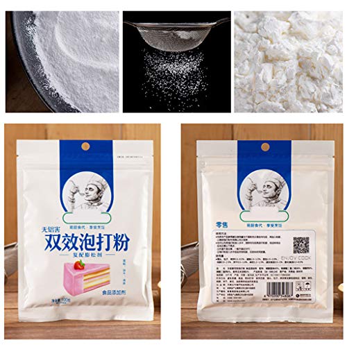 ENDUL Agente de levadura de Pan cocido al Vapor sin Aluminio de Doble Efecto de Polvo de Hornear 100g