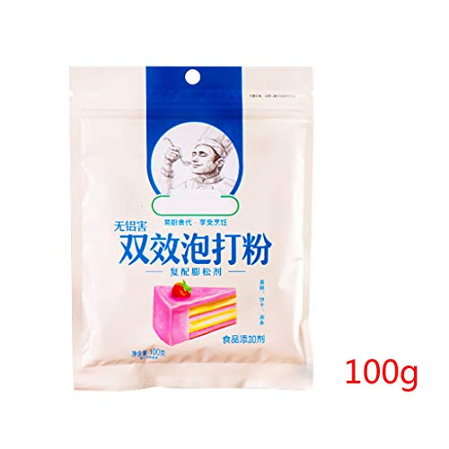 ENDUL Agente de levadura de Pan cocido al Vapor sin Aluminio de Doble Efecto de Polvo de Hornear 100g