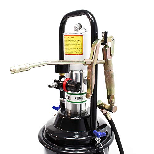 Engrasadora neumática profesional Tanque 12 litros Móvil Prensa engrase taller Prensa lubricación