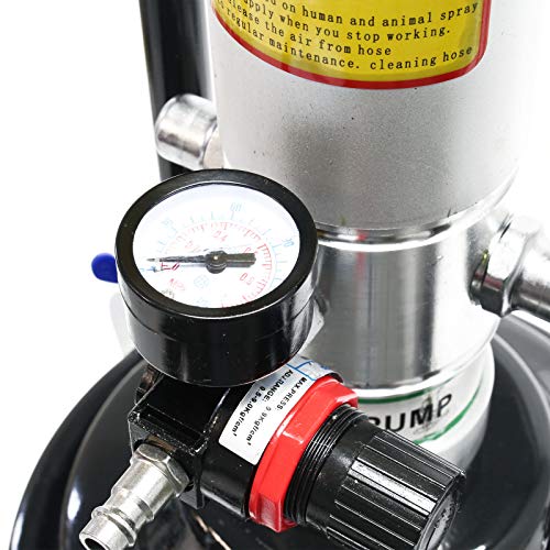 Engrasadora neumática profesional Tanque 12 litros Móvil Prensa engrase taller Prensa lubricación