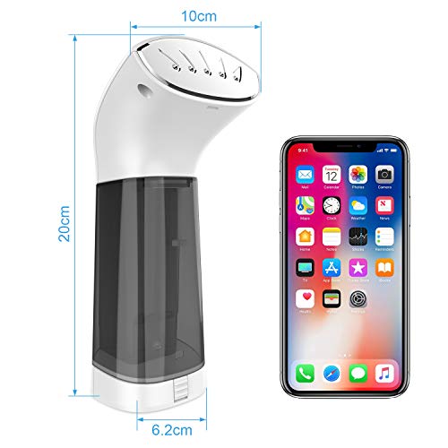 Enibon Plancha de Vapor, Plancha Vertical Vapor Uso Doble Calentamiento 30s, Plancha Ropa Vapor de 110 ml, Plancha Vapor Portátil 800W para Uso Doméstico y Viaje