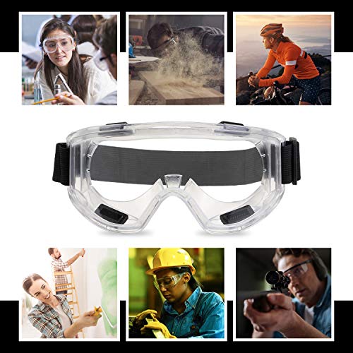 ENJOHOS Gafas protectoras trabajo Antivaho Hombre Tamaño Elipse Anti-arañazos Seguridad Cocina Laboratorio UV Velo MTB Motocicleta Esquí