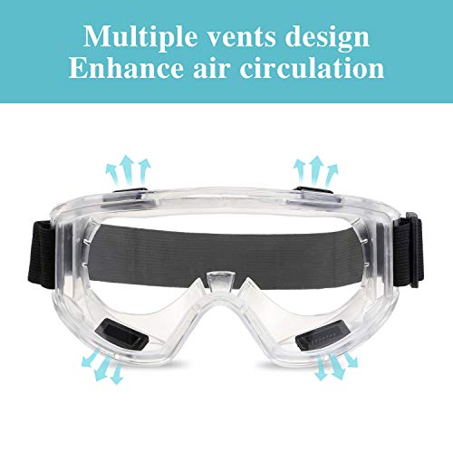 ENJOHOS Gafas protectoras trabajo Antivaho Hombre Tamaño Elipse Anti-arañazos Seguridad Cocina Laboratorio UV Velo MTB Motocicleta Esquí