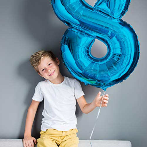 envami Globos de Cumpleãnos 0 Azul I 101 CM Globo 0 I Globo Numero 0 I Decoracion Cumpleaños Niños I Globos Numeros Gigantes para Fiestas I Vuelan con Helio