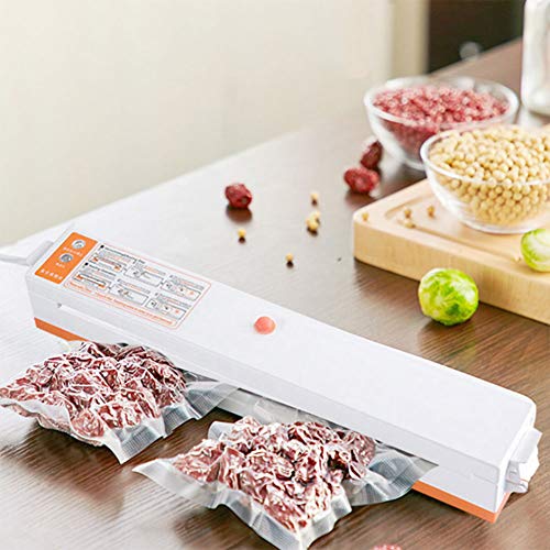 Envasadora al Vacío Maquina al Vacio de Alimentos Secos y Húmedos con Bolsas de Sellado al vacío de 10 Piezas Ancho de Sellado de 28 cm, para Uso Doméstico y Comercial,Verde