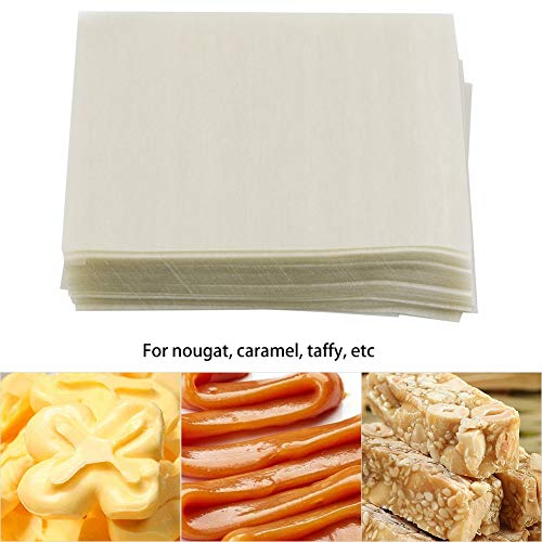 Envoltura de Caramelos - 500 Piezas de Papel de turrón, Papel de oblea de arroz Comestible, Hojas de Envoltura de Caramelo Hechas a Mano