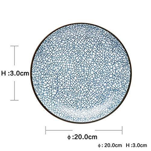 Eoco Platos de comedor-Vibrante Plato creativo Porcelana Plato Durable Loza de barro Vajilla para cumpleaños,Fiesta del té,Celebraciones de bodas y fiestas (Color : Crack)