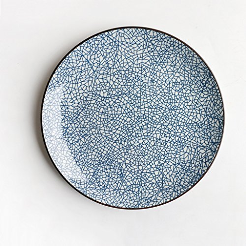 Eoco Platos de comedor-Vibrante Plato creativo Porcelana Plato Durable Loza de barro Vajilla para cumpleaños,Fiesta del té,Celebraciones de bodas y fiestas (Color : Crack)