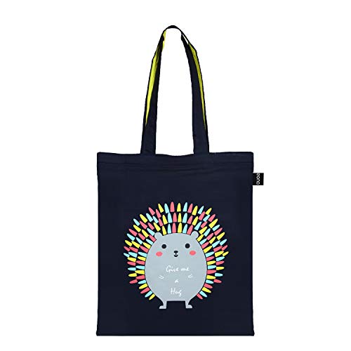 Eono Bolsas de primera calidad para mujer, Bolsas de la compra Reutilizables, Bolsas de lona 100% algodón con cremallera, Regalo Tote Bag, Bolsa de Playa, Bolsa de Hombro, Bolsa de Libros | 0603G03