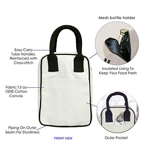 Eono portátil Bolso Almuerzo con Aislamiento a Prueba de Fugas 8l Capacity Bolsa para Caja de Transporte, Porta Alimentos, Bolsa Comida Trabajo para Mujer, Hombre, ninos | 0701