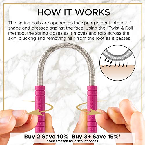 Epiwand Depiladora Facial para Mujer | Depiladora Portatil Elimina el Vello del Labio Superior, Barbilla, Mejillas, Cejas y Cuello | Depilacion para Piel Sensible | Con Caja de Regalo y Instrucciones