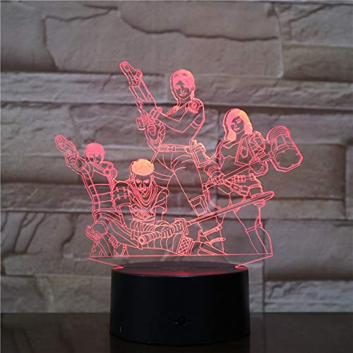 Equipo gráfico lámpara Noche luz Tipo de Cambio de Color Dormitorio Dormir iluminación decoración del hogar Regalo Ventas directas