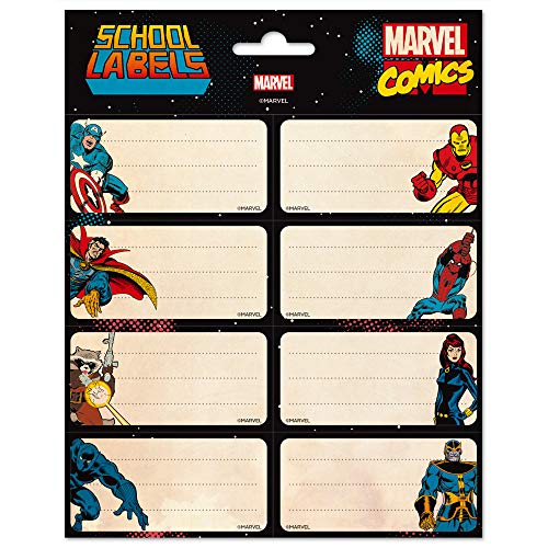 ERIK - Etiquetas adhesivas Los Vengadores, Marvel (16 etiquetas)