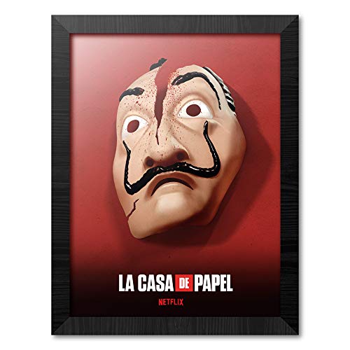 ERIK - Marco decorativo La Casa de Papel, Máscara, Producto oficial Netflix (30x40 cm)
