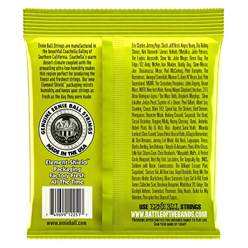 Ernie Ball Regular Slinky Classic Rock n Roll Cuerdas para guitarra eléctrica de puro níquel - Calibre 10-46