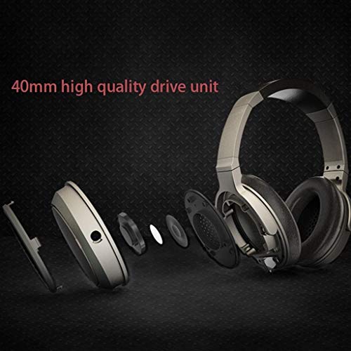 Erosr Gaming Headset para PC PS4 Laptop Xbox One Mac iPad, Switch Games, Computer Game Gamer Over Ear Micrófono Flexible Control de Volumen con micrófono (Color : Marrón)