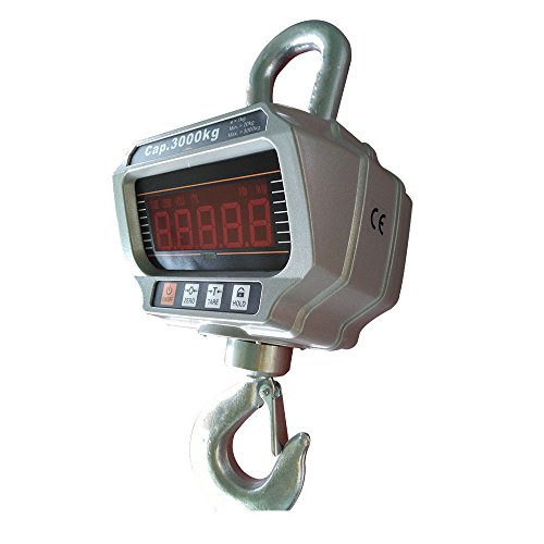 Escala de grúa balanza de grúa LED báscula electrónica para grúa capacidad de 3000 kg con Gancho, control remoto