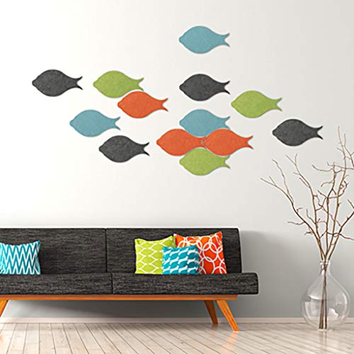 Escuela de Peces Tablero de Fieltro Tablero de Corcho Pared de Fotos Bricolaje Etiqueta de la Pared decoración sofá TV Dormitorio Pared de Fondo, Utilizado para la decoración de la Pared del Centro