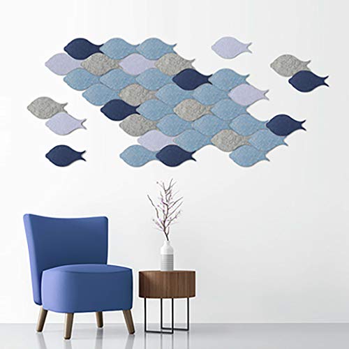 Escuela de Peces Tablero de Fieltro Tablero de Corcho Pared de Fotos Bricolaje Etiqueta de la Pared decoración sofá TV Dormitorio Pared de Fondo, Utilizado para la decoración de la Pared del Centro